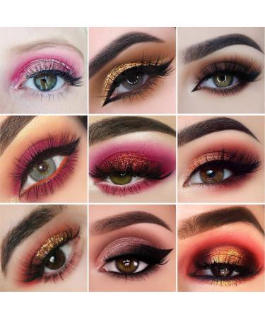 Portshade Palette: 10 High-Pigmented Eyeshadows in Red Rose Gold Silver & Brown - Glitter & Matte Makeup for Long-Lasting Looks | International Shipping Available - Buy Online on GoSupps.com