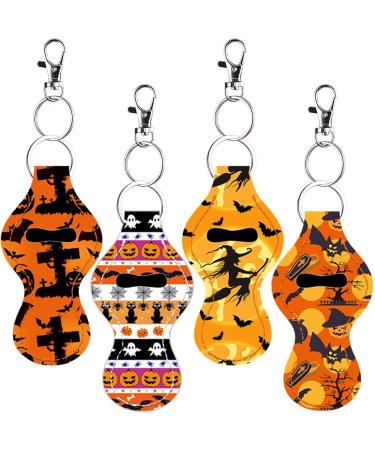 Duufin 24 Pack Halloween Chapstick Holder Keychain - Lipstick Key Ring with Metal Clips for Easy Tracking & Protection - Buy Online on GoSupps.com