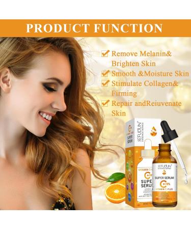 Vitamin C Face Serum 20% Vitamin C Serum with Hyaluronic Acid for Face and Cleavage Serum Face Vitamin C Serum High Dose Vitamin C Face Anti-Ageing Against Dark Spots (30 ml) - Buy Online on GoSupps.com