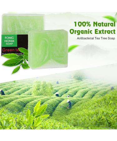 Antibacterial Tea Tree Soap Organic Tea Tree Oil Soap Antifungal Scrub Soap Bar Natural Cleanser Acne Athletes Foot Healthy Feet Skin Nails| Paraben and Cruelty Free 100g - Buy Online on GoSupps.com