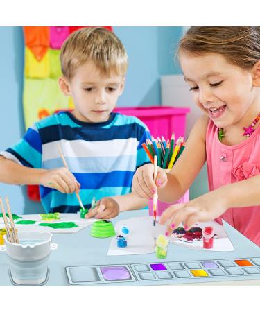 Creator Silicone Craft Mat 20x16 for Resin, Painting, Art - Non-Stick Silicone Sheet for Clay & Play Doh - Includes Cleaning Cup (Blue) - Buy Online on GoSupps.com