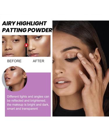 Powder Highlighter Stick | Highlight Patting Powder Highlighter | Body Brightening Long Lasting Natural Stick for Neck Collarbone Proms Brown - Buy Online on GoSupps.com