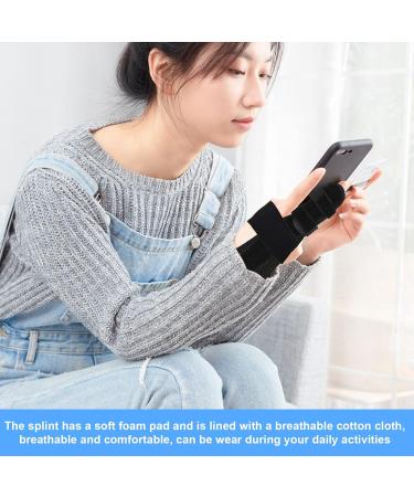 Jetisva Trigger Finger Splint Support with Wrist Brace - Adjustable Thumb and Middle Finger Splint for Arthritis - Right and Left Hand Support - Buy Online on GoSupps.com