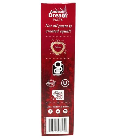 Andean Dream Organic Quinoa Fusilli Pasta - 8oz (Pack of 12) | Gluten-Free & Nutritious - Buy Online on GoSupps.com
