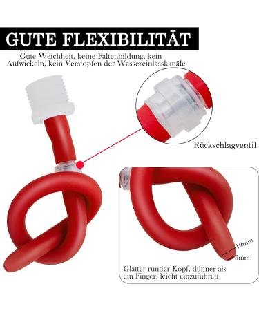 2023 New 500mm Analdusche & Enema for Intestinal Cleaning | Anal Shower with Valve | Red Klistier for Men & Women - Buy Online on GoSupps.com