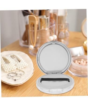 Beavorty Empty Compact with Sifter 2pcs Portable Loose Box Case with 2pcs Puff 7.5x7.5cm Silver - Buy Online on GoSupps.com