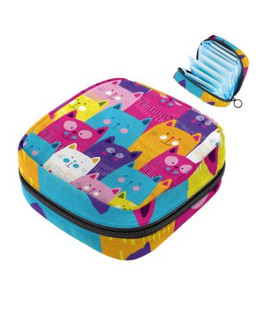 Women's bandages storage bags various cat facilities portable menstrual pad bag panty lips tampons women's bandages storage holder for women school office