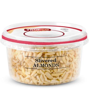 Tropgo Slivered Raw Almonds - Fresh Chopped Almond Nuts in a Resealable and Recyclable Tub - Fibre and Protein Rich Guilt Free Sliced Almond Nuts Snack - Ideal Healthy Snack for all Ages (150G) - Buy Online on GoSupps.com