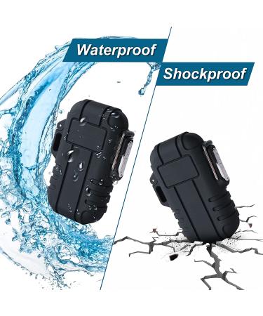 Waterproof Windproof Torch Lighter - Black Single Flame for Candle, Camping, Family Use - Ideal Mens Gift (Butane Not Included) - Buy Online on GoSupps.com