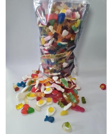 1kg Gummy Fruity Jelly Sweets Mix - Resealable Bag, Fresh & Tasty Candybae - Perfect Retro Sweet Gift - Buy Online on GoSupps.com