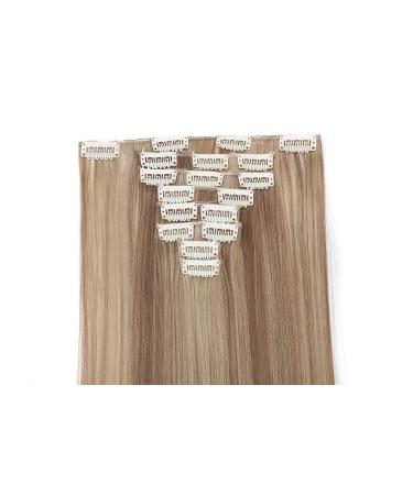 Shop Clip-In Hair Extensions - 18 Clips 66cm Light Brown & Ash Blonde - Real & Synthetic Tresses for a Full Head of Hair - Buy Online on GoSupps.com