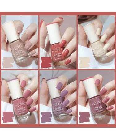 TBeautfave 6PCS Nail Polish Set Nude Nail Varnish Sets Quick Dry & Long Lasting Pastel Nail Polish Water Based Natural Nail Varnish Sets for Women DIY Nail Art - No Need Cure 03Pastel - Buy Online on GoSupps.com
