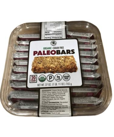 Organic Grain Free PALEO BARS (20 Bars) 20 Count (Pack of 1)
