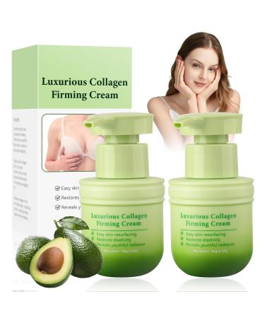 Generisch 2 Pack Luxury Collagen Firming Cream Plant Extracts Body Lotion Women Nourishing Fast Absorbing Luxury Collagen Cream for Neck Chest Arm Legs