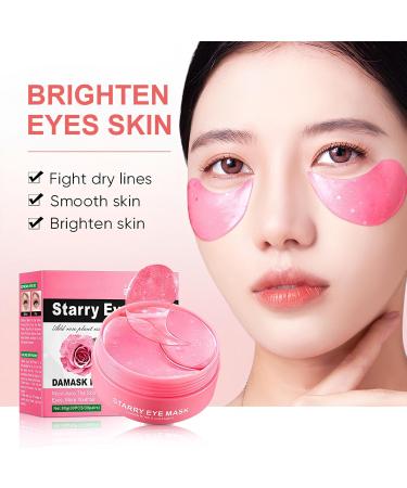 Under Eye Gel Patches for Smooth Skin Starry Eye Mask With Rose and Collagen Hydrating Under Eye Mask for Dark Circles 30 Pairs - Buy Online on GoSupps.com