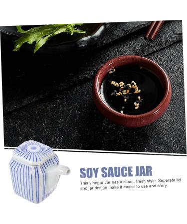 OUNONA 4pcs Ceramic Soy Sauce Pot Soy Sauce Canister Ceramic Oil Dispenser Vinegar Dispenser Bottle Ceramic Soy Pourer Ceramic Soy Sauce Bottle Churrera With Handle Seasoning Ceramics 8X7.5X5CMx4pcs Bluex4pcs - Buy Online on GoSupps.com