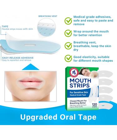 120pcs Mouth Tape for Sleep - Reduce Snoring & Improve Nose Breathing - Buy Online on GoSupps.com