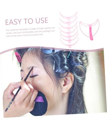 Housoutil Eyebrow Tools 9 Sets Eyebrow Aid Grooming Brow Stencil Professional Eyebrow Stencil Replaceable Travel Accessories 12X11X8CMx3pcs Pinkx3pcs - Buy Online on GoSupps.com
