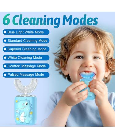 U-Shaped Electric Toothbrush for Kids - 360 Sonic Vibration 45S Timer Quick Cleaning - Rechargeable Brush for Ages 2-6 - Buy Online on GoSupps.com