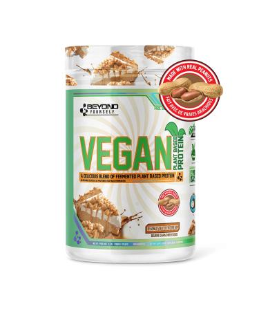Beyond Yourself - Beyond Vegan Protein Powder | Fermented Non-GMO Complete Amino Acid Profile with MCT Oil | Gluten-Free Naturally Sweetened No Sugar or Fillers | 2lb Peanut Butter Dream Peanut Butter Dream 907.1 g (Pack of 1)