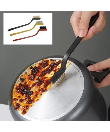 Stove Brush Metal Fiber Brush Strong Decontamination Small Gap Kitchen Tools - Buy Online on GoSupps.com