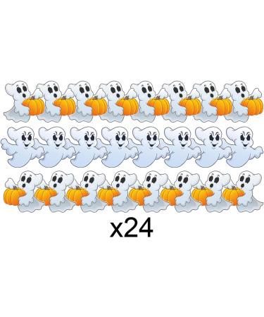 Halloween Ghosts Pumpkins Cupcakes Toppers Party Food Decorations Sticks Picks (24 Pack) - Buy Online on GoSupps.com