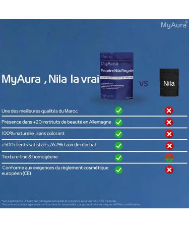 Poudre de nila Nila bleu poudre Maroc Qualit premuim Marque Fran aise claircit le teint et unifie la peau anti taches d acn Hydrate & adoucit le visage Soin Naturel Peau & Cheveux 100g - Buy Online on GoSupps.com