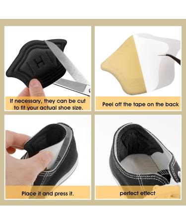 Shop WLLHYF 4 Pairs Self-Adhesive Heel Pads - Anti-Blister Cushion Inserts for Loose Shoes (Black & Apricot) - Universal Fit for Men & Women - Buy Online on GoSupps.com