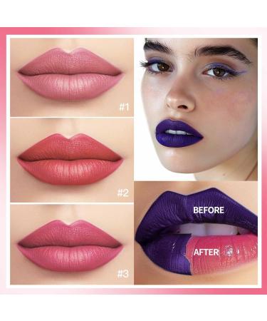 Peel Off Lip Liner Stain Rouge l vres Longue Tenue Hautement Pigment Liner l vres r sistant l'eau Liner l vres au fini mat (A 3 Colors/Set) Set A 1 unit (Lot de 3) - Buy Online on GoSupps.com