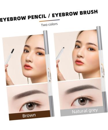 Angoily 4 pcs Brow Pencil Dual with Pencils Makeup Brush Eyebrow Enhancer -in- Tool 1 count (Pack of 1) Assorted Colorx2pcs - Buy Online on GoSupps.com