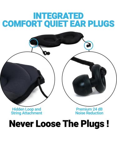 ZenShade Blackout Sleep Mask with Ear Plugs | Ultimate Comfort & Total Light Rejection | Adjustable Eye Mask for Better Sleep - Buy Online on GoSupps.com