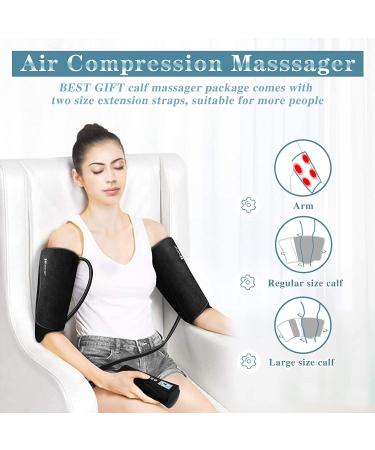 Compression Leg Massager with Heat - Relief for Muscle Fatigue, Leg Calf Air Massager for Circulation - Perfect Gifts for Women & Men - Buy Online on GoSupps.com