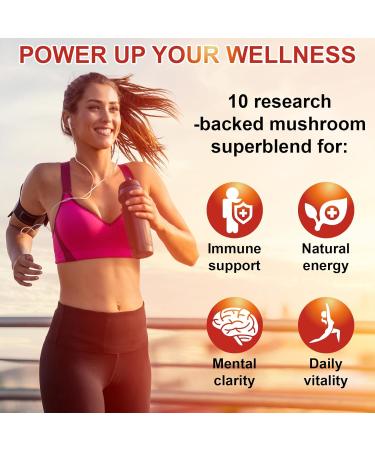 10 in 1 Lions Mane Mushroom Supplement with Turkey Tail, Reishi,Cordyceps, Chaga & More - Brain Supplements for Memory and Focus-150 Softgels 150 Count (Pack of 1) - Buy Online on GoSupps.com