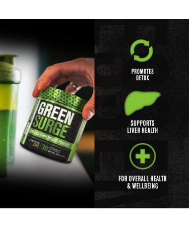 Green Surge Superfood Powder - Organic Greens Blend with Spirulina, Barley Grass & Probiotics - Keto Friendly - Sour Apple Flavor - 30 Servings - Buy Online on GoSupps.com