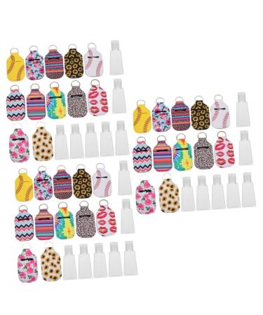 ULTechnovo 72 STK bottle-set Spray bottle holder Keyer trailer Spray bottle Shampoo travel container Routing size hand soap container PARFUM Mini Connect neoprene child lipstick cover 10.5x6cmx3pcs different colors x 3 pieces