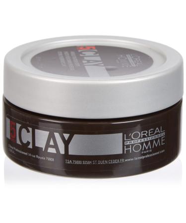 L'oreal 5 Clay Strong Hold Matt Clay for Men, 1.7 Ounce