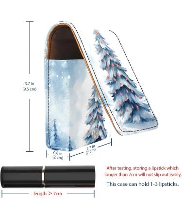 Travel Lipstick Organizer Case | Portable Makeup Bag with Mirror | Winter Landscape Design - Buy Online on GoSupps.com