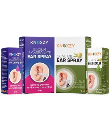 Knoxzy Sodium Bicarbonate Ear Spray for Clogged Ear Relief - 10ml Pack - Swimmer's Ear Wax Remover - Buy Online on GoSupps.com