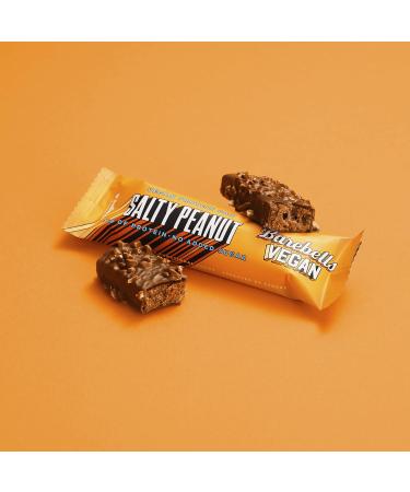 Barebells Vegan Salty Peanut Protein Bars | 15g Protein Low Carb Vegan Chocolate Bars | Delicious Vegan Snacks 12 x 55g - Buy Online on GoSupps.com