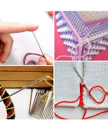 120 Colorful Knitting Crochet Stitch Markers with Big Eye Sewing Needles - Set of 9 | Knitting & Crochet Clips for Projects - Buy Online on GoSupps.com
