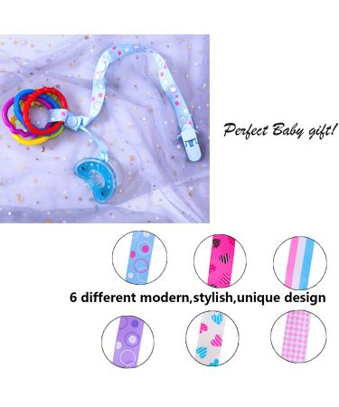 Buy Wylbjc Baby Pacifier Clips - Adjustable Washable & Multi-Colored Pacifier Strap Holder for Newborns | Modern Design for Girls & Boys - International Shipping Available - Buy Online on GoSupps.com