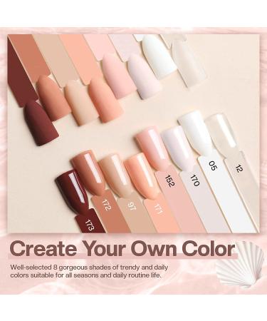 Modelones Dip Powder Nail Set - 8 Nude Colors for DIY Manicure & French Nail Art, No Nail Lamp Needed - Buy Online on GoSupps.com