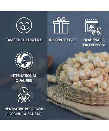 LAFOOCO Sea Salt Coconut Cashews - Premium Lightly Sea Salted Cashews with Coconut Flakes, 14.1 oz - Nutrient-Rich, High Protein Snack - Perfect Gift for Celebration and Holiday - Buy Online on GoSupps.com