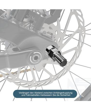 Buy EMTB Axis Adapter - Universal Bicycle Pendant Cup Adapter - M10 x 1.0 - Unisex Silver | International Shipping - Buy Online on GoSupps.com