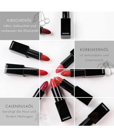 Whamisa Organic Flowers Lipstick Color 94 - Sate Rose Holzton | Vegan Gluten-Free Halmmatter Finish | Fermented Korean Natural Cosmetics - 4g - Buy Online on GoSupps.com