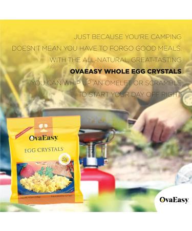 OvaEasy Dehydrated Egg Crystals 4.5oz (128g) Bag - All-Natural Powdered Eggs for Camping & Backpacking (6-pack) - Buy Online on GoSupps.com