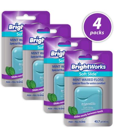 Soft Slide Dental Floss for Tight Spaces - Extra Comfort 43.7 Yards (Pack of 4) | International Shipping Available - Buy Online on GoSupps.com