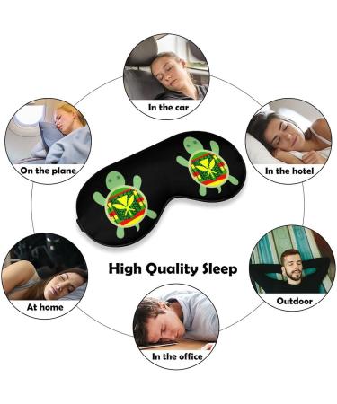 Tribal Kanaka Maoli Flag Turtle Sleep Mask - Adjustable Strap for Sleeping, Travel, and Nap - Men and Women - Buy Online on GoSupps.com