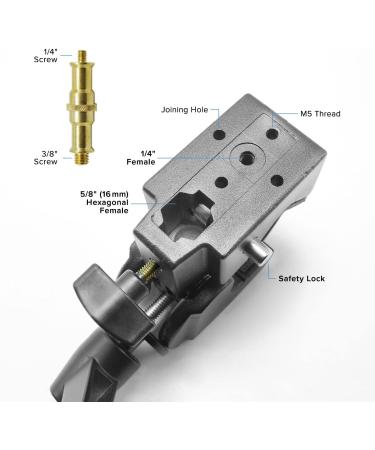 LimoStudio Super Clamp with Metal Stud for Photo Video Studio - AGG1108 Black - Buy Online on GoSupps.com