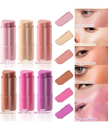 LXZJJM Heart Blush Stick Cream Multi Purpose 3 in 1 Blush Stick for Cheeks Sweet Heart Shaped Design Easy Application Smooth Velvet Finish Blush for Cheeks Eyes Lips (01# Blush Petal 5G) 01# Blush Petal 5 g (Pack of 1) - Buy Online on GoSupps.com